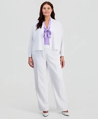 Kasper Plus Cropped Kissing-Front Shrug