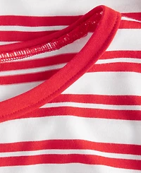 On 34th Women's Striped Curved-Hem T-Shirt, Macy's Exclusive