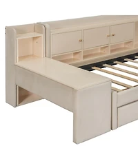 Streamdale Furniture Upholstered Daybed with Drawers & Storage