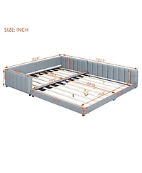 Streamdale Furniture Queen/Twin Xl Upholstered Platform Bed