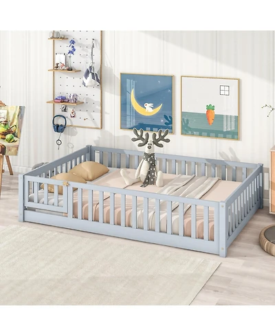 Streamdale Furniture Streamdale Floor Bed with Fence & Door - Grey