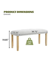 Streamdale Furniture Tufted Upholstered Bench - Bedroom, Dining, Entryway