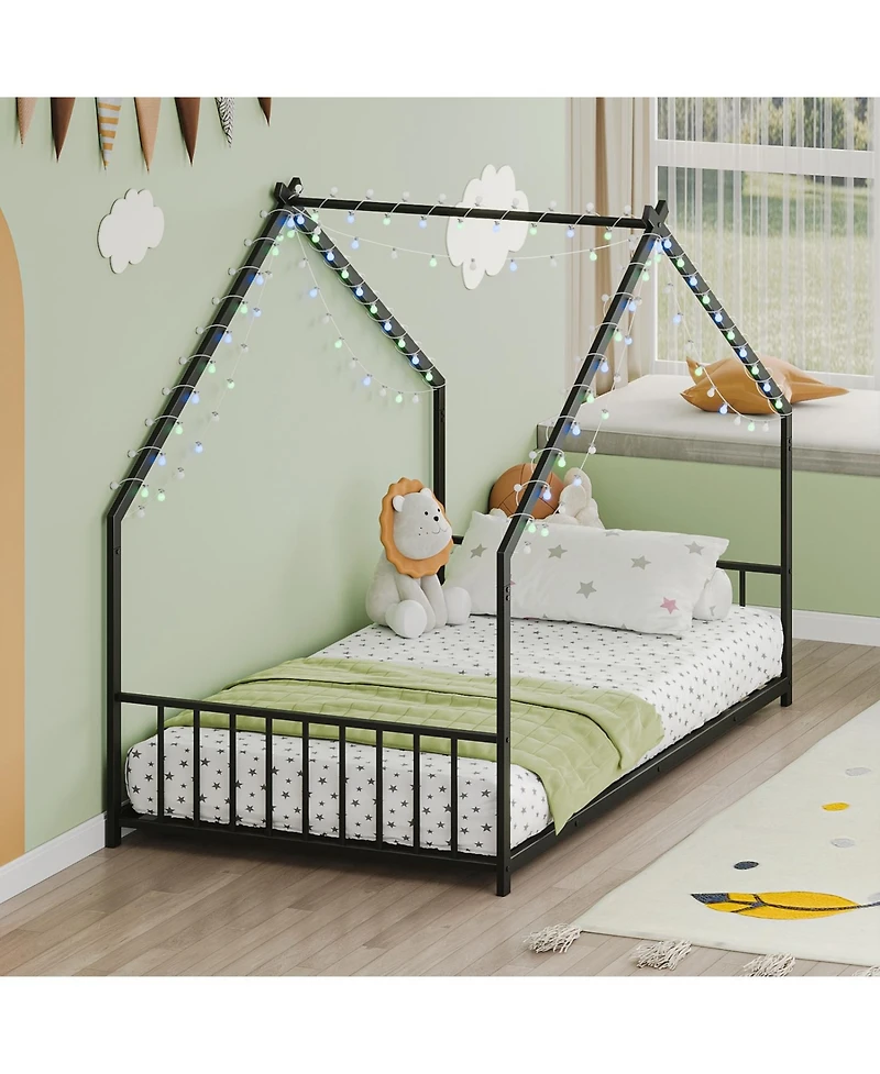 Streamdale Furniture Twin Led Light Roof Bed Frame