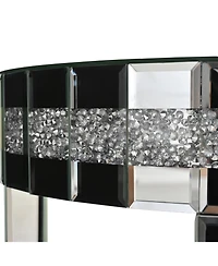 Streamdale Furniture Round Mirror Breakfast Table, Diamond Pedestal, Bistro Style