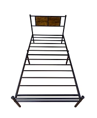 Streamdale Furniture Twin Bed Frame with Wood Headboard, Metal Slats, Easy Assembly