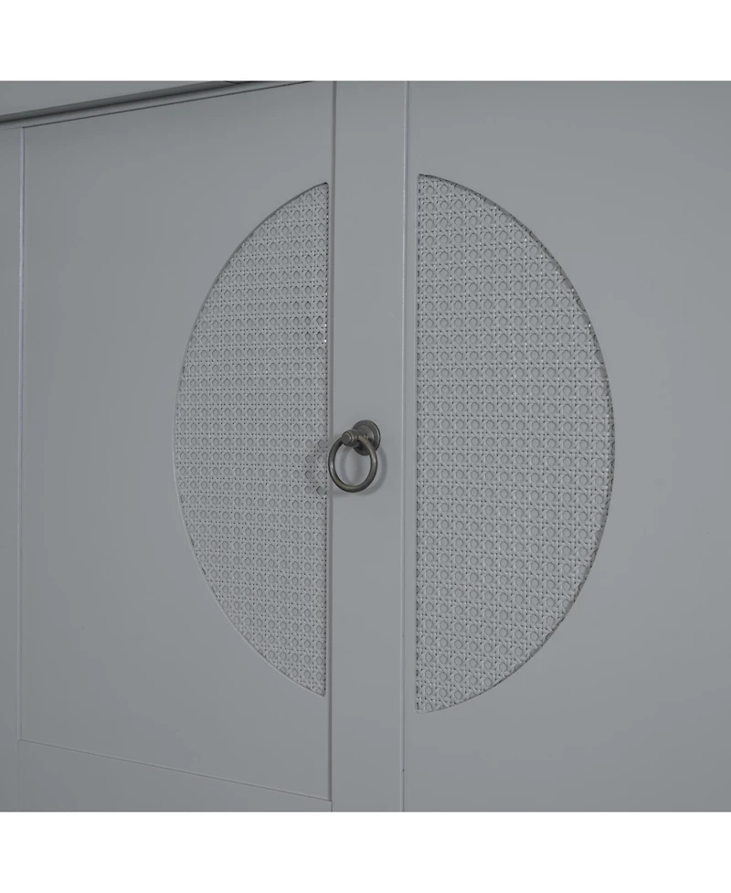 Streamdale Furniture Queen Size Murphy Bed Wall Bed,Gray