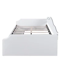 Streamdale Furniture Full Size Upholstered Daybed with Led and 2 Drawers