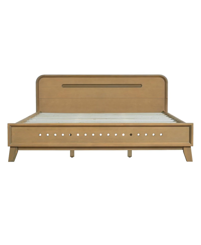 Streamdale Furniture Streamdale Pine Queen Bed - Solid Wood, No Box Spring