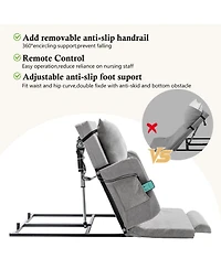 Streamdale Furniture Adjustable Bed Backrest w/ Rails - 300lbs, 4-68 Lift