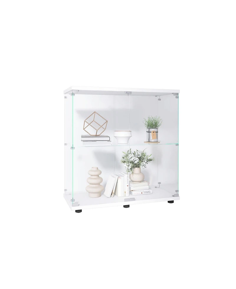 Streamdale Furniture Glass Display Cabinet with Lock & Doors