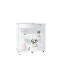Streamdale Furniture Glass Display Cabinet with Lock & Doors
