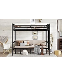 Streamdale Furniture Full Over Full Pull-Out Bunk Bed, Black