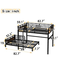 Streamdale Furniture Full Xl Bunk/Loft Bed - Vintage Wood