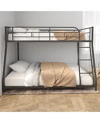 Streamdale Furniture + Twin Over Full + Metal + Sturdy, Squeak-Free, No Box Spring + Bunk Bed