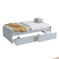 Streamdale Furniture Twin Size Bed with 2 Drawers