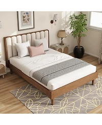 Streamdale Furniture Queen Wood Bed Piano Key Headboard