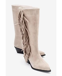 Forever & Always Shoes Women Orlo Leather Fringed Western Boot