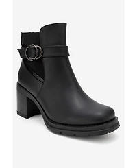 Prologue Shoes Women's Heile Buckle Block Heel Boot