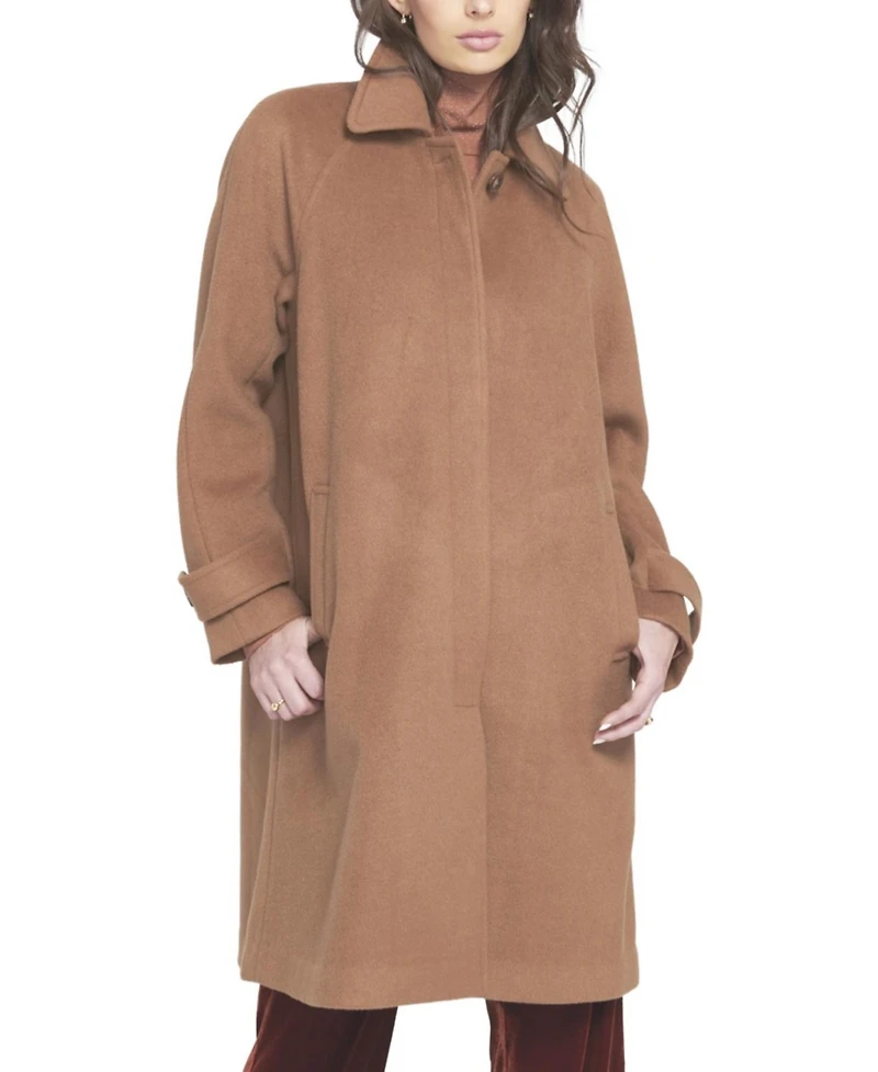 Elle Collection Women's Melton Coat Teddy