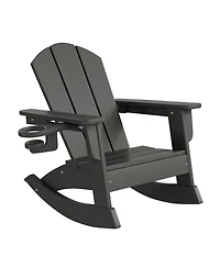 WestinTrends Outdoor Hdpe Plastic Preschool Toddler Classic Adirondack Rocking Chairs
