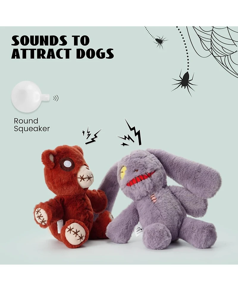 Nocciola Halloween Dog Toy for Small Dogs, Durable and Cute Stuffing Dog Toy, Squeaky Bear Puppy Toy, Interactive Dog Toys, Perfect Present for Small