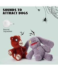 Nocciola Halloween Dog Toy for Small Dogs, Durable and Cute Stuffing Dog Toy, Squeaky Bear Puppy Toy, Interactive Dog Toys, Perfect Present for Small