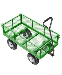 Sugfit Heavy-Duty Utility Wagon with Removable Sides & 180° Handle