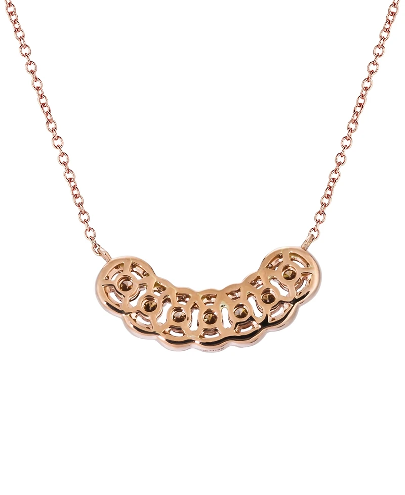 Le Vian Chocolate Diamond (0.60 ct. t.w.) & Nude Diamond (0.19 ct. t.w.) Adjustable Necklace in 14k Strawberry Gold