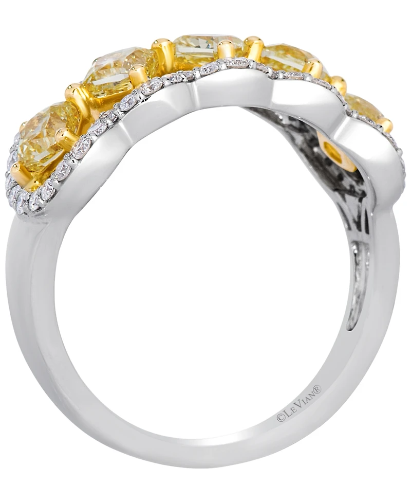Le Vian Sunny Yellow Diamond (1.80 ct. t.w.) & Vanilla Diamond (0.38 ct. t.w.) Ring in 14k Two-Tone Gold