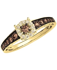 Le Vian Chocolate Diamond (0.41 ct. t.w.) & Vanilla Diamond (0.09 ct. t.w.) Ring in 14k Honey Gold