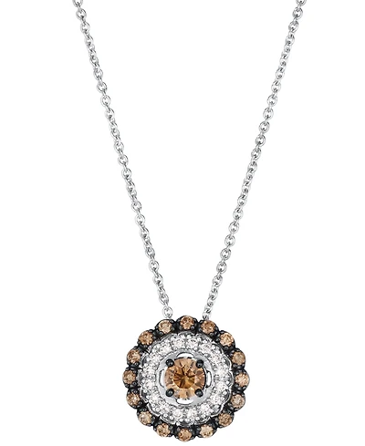 Le Vian Chocolate Diamond (0.29 ct. t.w.) & Vanilla Diamond (0.06 ct. t.w.) Pendant Necklace in 14k Vanilla Gold