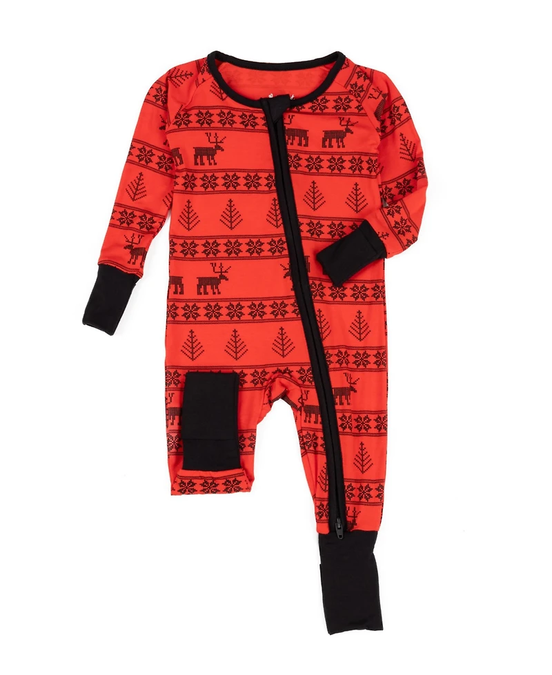 Leveret Baby One Piece Viscose from Bamboo Holiday Pajamas