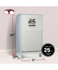 Little Giant Dry Food Automatic Steel Dog Feeder Chow Hound 25 Lb (2 Pack)