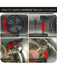 Aofar 1-Burner Butane Camping Stove with Windblocker,10000 Btu Portable Camp Gas Stove for Outdoor Cooking Stainless Steel.