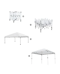 InstaHibit Ez Go 10x10ft Pop Up Canopy Outdoor Instant Tent Tradeshow Art Market
