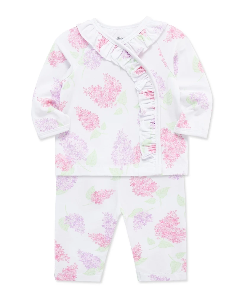 Little Me Baby Girls' Printed Top and Pants, 2-Piece Set