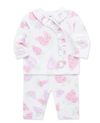 Little Me Baby Girls' Printed Top and Pants, 2-Piece Set