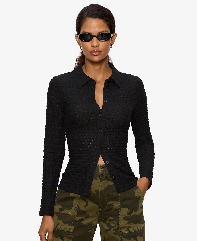 Sanctuary Petite Dreamer Long-Sleeve Collared Shirt