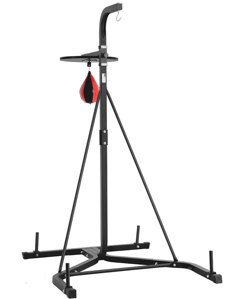 Sugift Punching Bag Stand 2-in-1 Heavy Duty Boxing and Speed Bag Stand Holds 140 Lb