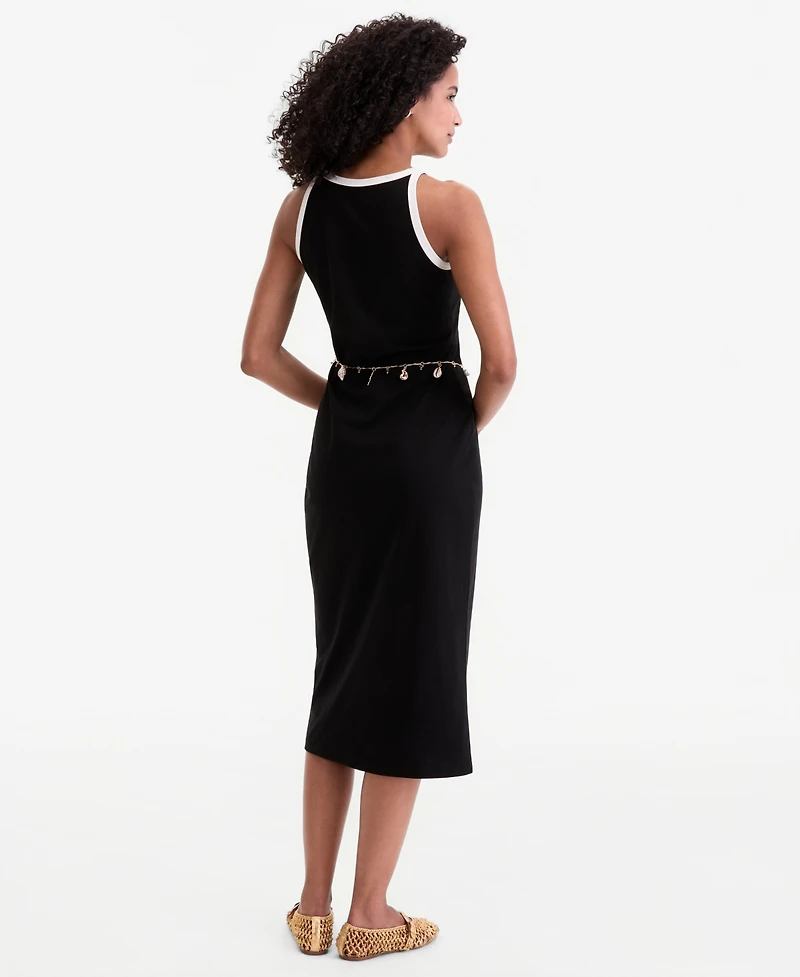 On 34th Women's Ringer-Trim Sleeveless Knit Midi Dress