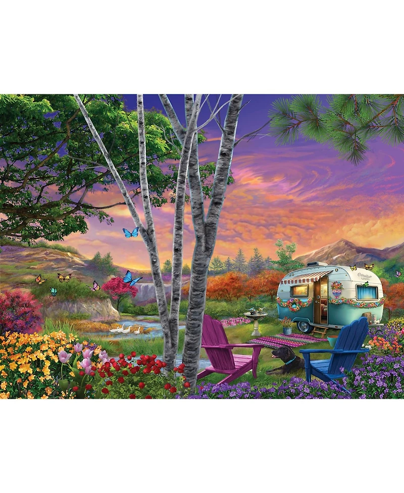 SunsOut Parked in Paradise 500 piece Jigsaw Puzzle for Adults