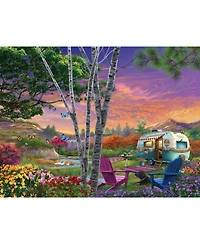 SunsOut Parked in Paradise 500 piece Jigsaw Puzzle for Adults