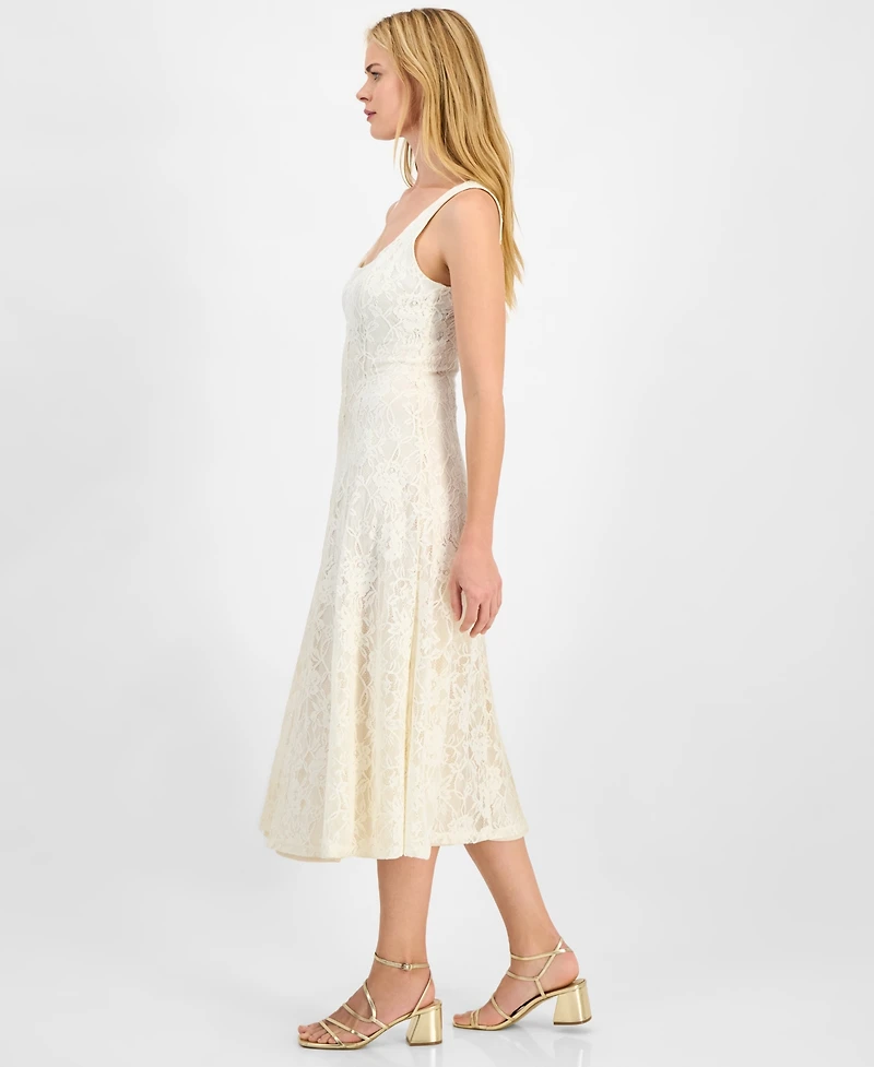 14th Place Juniors' Lace Midi Dress