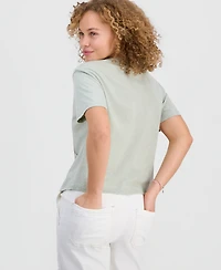 Rebellious One Juniors' Palm Springs Mineral Wash Graphic T-Shirt