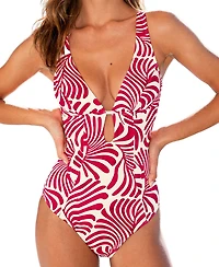 Cupshe Women's Classic One-Piece Swimsuit with Back O-Ring Detail