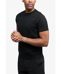 Xray Men's Crew Rib Neck Checkered Sweater