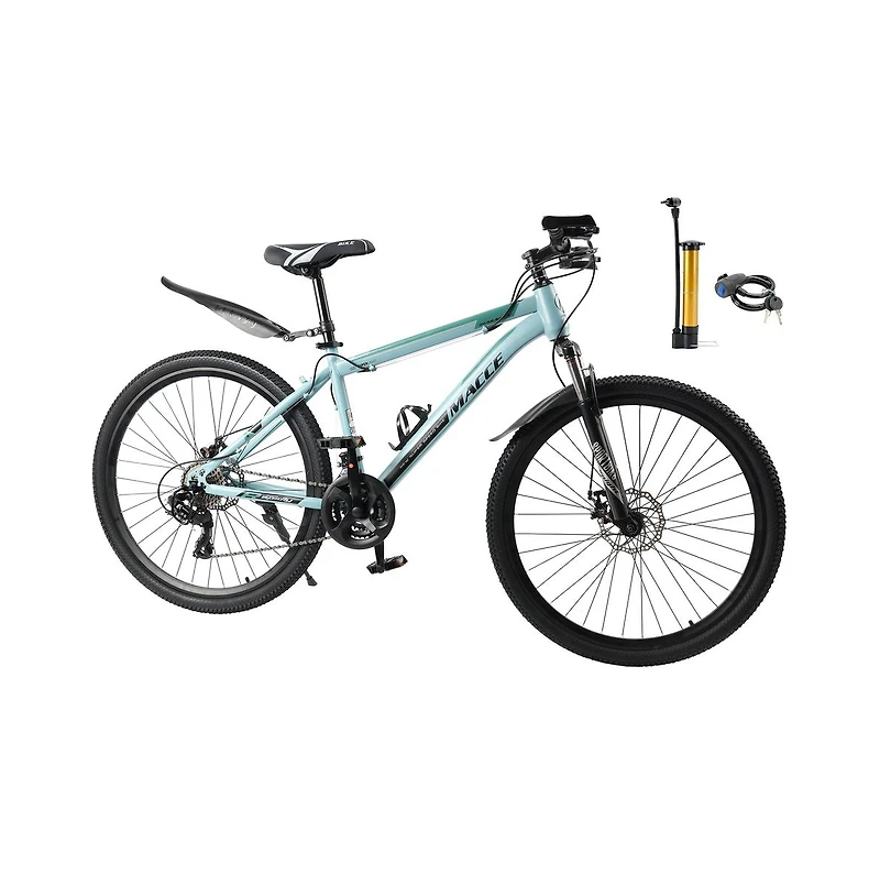 Artudatech 29-Inch 21-Speed Mountain Bike with Dual Disc Brakes & Suspension Fork for Stability