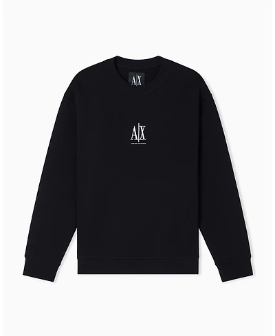 A X Armani Exchange Men's Icon Logo Fleece Crewneck Sweatshirt