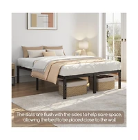 Yaheetech Metal Platform Bed Frame with Heavy Duty Steel Slat Support / Non-slip Mattress Foundation / No Box Spring Needed
