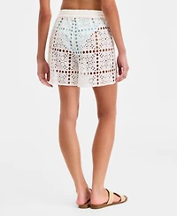 Dotti Women's Eyelet Openwork Dot Beach Shorts